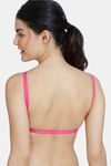 Zivame Beautiful Basics Double Layered Non Wired Full Coverage Backless Bra - Fuchsia Purple — thumbnail 4